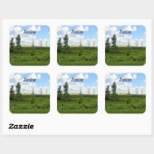 Iowa Quadratischer Aufkleber (Blatt)