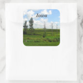 Iowa Quadratischer Aufkleber (Tasche)