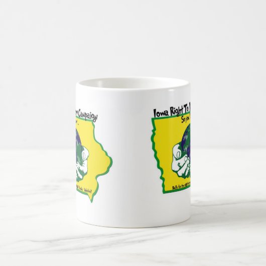 Iowa-Recht, Kampagnen-Tasse zu kennen Kaffeetasse (Mittel)