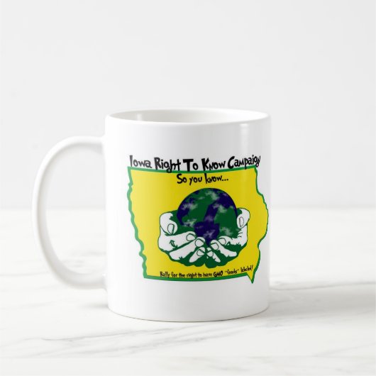 Iowa-Recht, Kampagnen-Tasse zu kennen Kaffeetasse (Links)