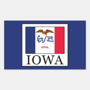 Iowa Rechteckiger Aufkleber