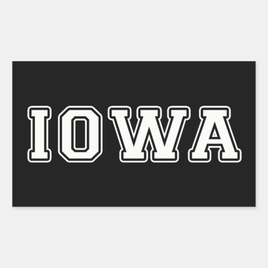 Iowa Rechteckiger Aufkleber (Vorderseite)