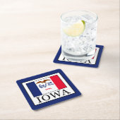 Iowa Rechteckiger Pappuntersetzer (Vor Ort)