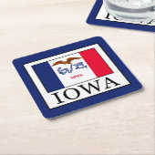 Iowa Rechteckiger Pappuntersetzer (angewinkelt)