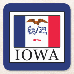 Iowa Rechteckiger Pappuntersetzer
