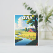 Iowa Red Barn Postkarte (Stehend Vorderseite)