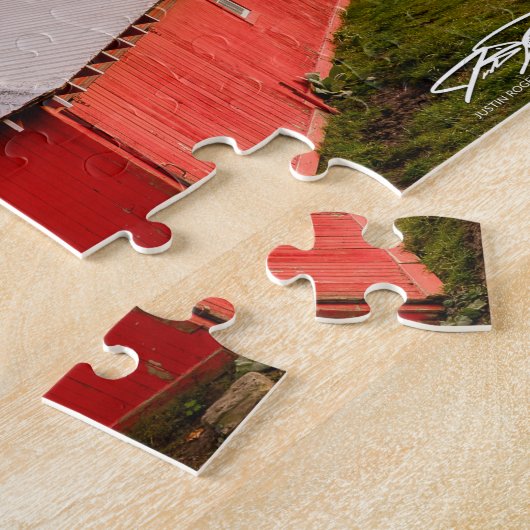 Iowa Red Barn Sunset - Puzzle (Seite)