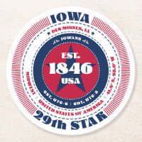 Iowa Red White Blue Typografie