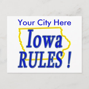 Iowa Regeln ! Postkarte