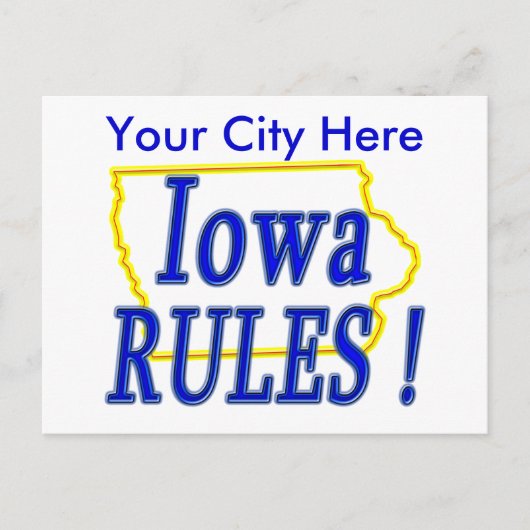 Iowa Regeln ! Postkarte (Vorderseite)