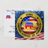 Iowa Republican Patriotic Invitation - srf Einladung (Vorne/Hinten)