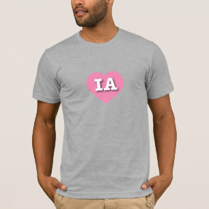 Iowa Rosa Herz - I Liebe IA T-Shirt