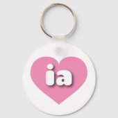 Iowa - rosa Herz - I Liebe Schlüsselanhänger (Vorderseite)