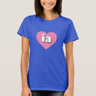 Iowa - rosa Herz - I Liebe T-Shirt