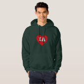 Iowa Rotes Herz - I Liebe IA Hoodie (Vorne ganz)
