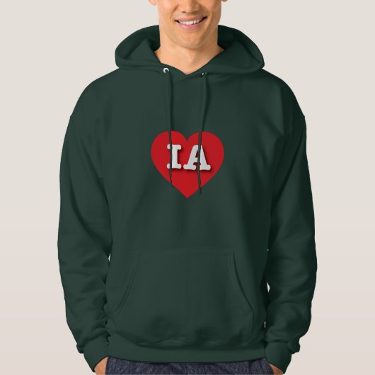 Iowa Rotes Herz - I Liebe IA Hoodie (Vorderseite)
