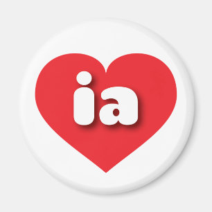 Iowa - Rotes Herz - I Liebe ia Magnet