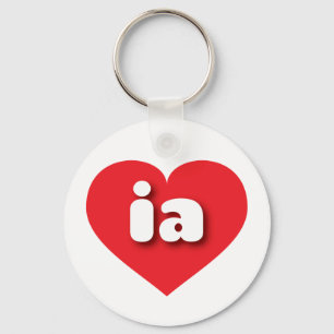 Iowa - Rotes Herz - I Liebe ia Schlüsselanhänger