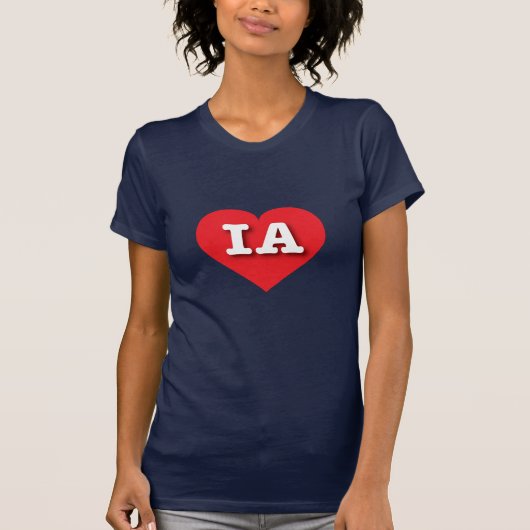 Iowa Rotes Herz - I Liebe IA T-Shirt (Vorderseite)