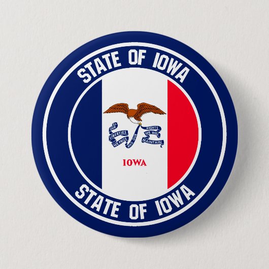 Iowa Round Emblem Button (Vorderseite)