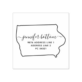 Iowa Rücksendeadresse Business Gummistempel