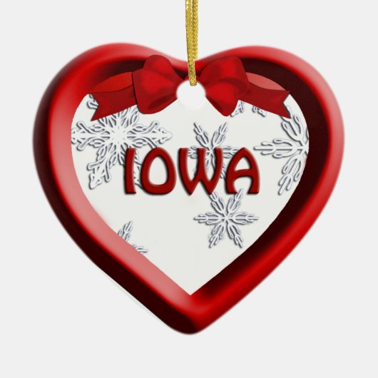 Iowa Schneeflocken Herbst Weihnachtsschmuck (Vorne)
