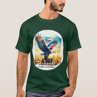 Iowa schwebender Geist des Weißkopfseeadlers, Staa T-Shirt