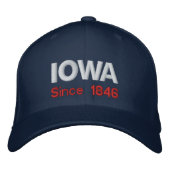 Iowa seit 1846 bestickte baseballkappe (Vorderseite)