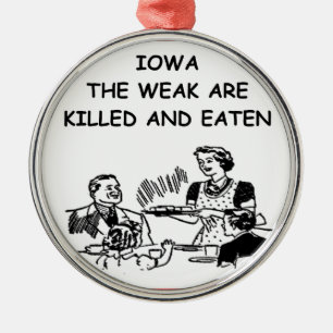 IOWA SILBERNES ORNAMENT