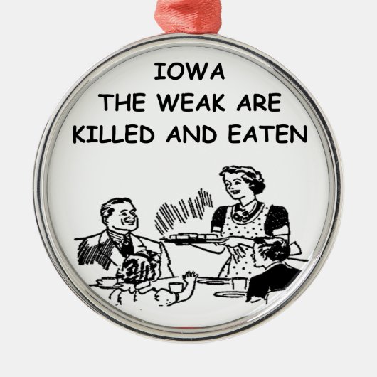 IOWA SILBERNES ORNAMENT (Vorne)