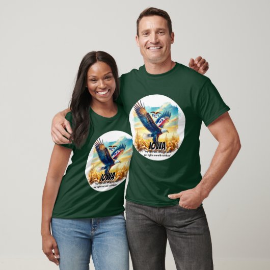 Iowa Soaring Spirit of the Bald Eagle State Animal T-Shirt (Unisex)