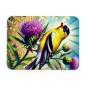 Iowa Staat Bird Eastern Goldfinch Magnet (Horizontal)