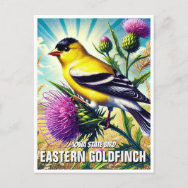 Iowa Staat Bird Eastern Goldfinch Postkarte