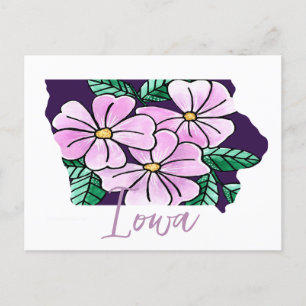 Iowa Staat Blume Postkarte