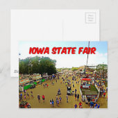 IOWA STAAT FAIR POSTKARTE (Vorne/Hinten)