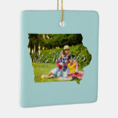 Iowa Staat Foto-Eingabe und Ortsname Keramikornament (Rechts)