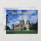 Iowa Staat Hauptstadt in Des Moines Postkarte (Vorne/Hinten)