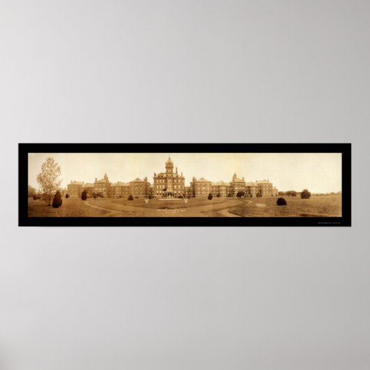 Iowa Staat Hospital Foto 1908 Poster (Vorne)