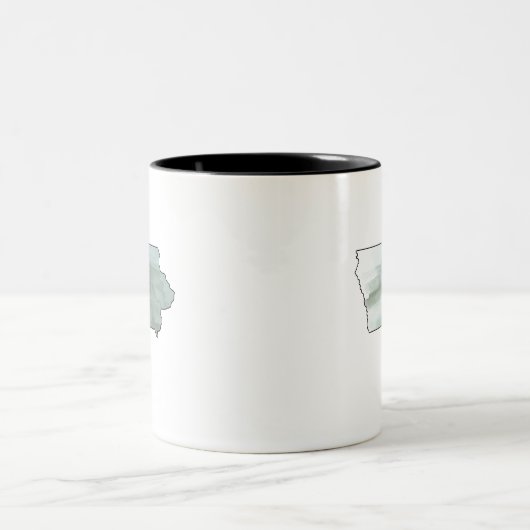 Iowa Staat Illustration Zweifarbige Tasse (Mittel)