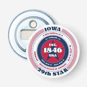 Iowa Staat Information Circle Flaschenöffner