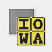 IOWA Staat Iowan Hawkeye Des Moines Cedar Rapids Magnet (Vorderseite/Rückseite)