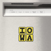 IOWA Staat Iowan Hawkeye Des Moines Cedar Rapids Magnet (In Situ (Geschirrspüler))