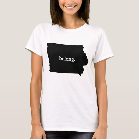 Iowa Staat Map Belong T-Shirt (Vorderseite)