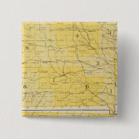Iowa Staat Maps Button (Vorderseite)