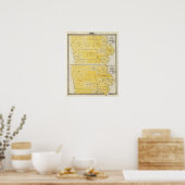 Iowa Staat Maps Poster (Küche)