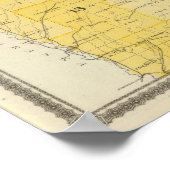 Iowa Staat Maps Poster (Ecke)