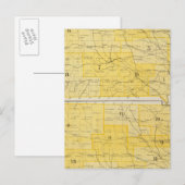 Iowa Staat Maps Postkarte (Vorne/Hinten)