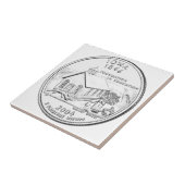 Iowa Staat Quarter Fliese (Seite)