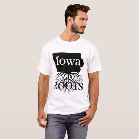 Iowa Staat Roots Shirt für Frauen oder Männer (Vorne ganz)