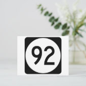 Iowa Staat Route 92 Postkarte (Stehend Vorderseite)